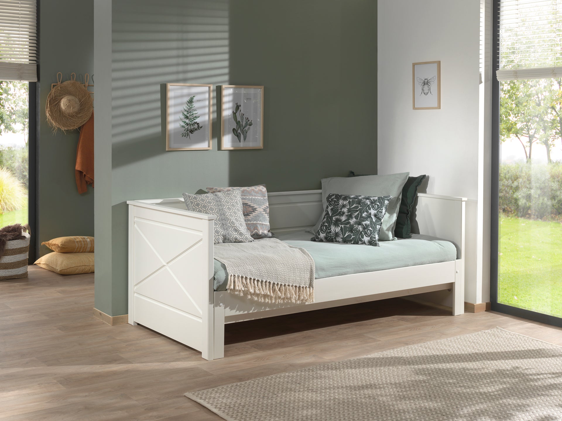LUCEVI - Pino 93 Uitschuif-kajuitbed 90x200cm - Wit