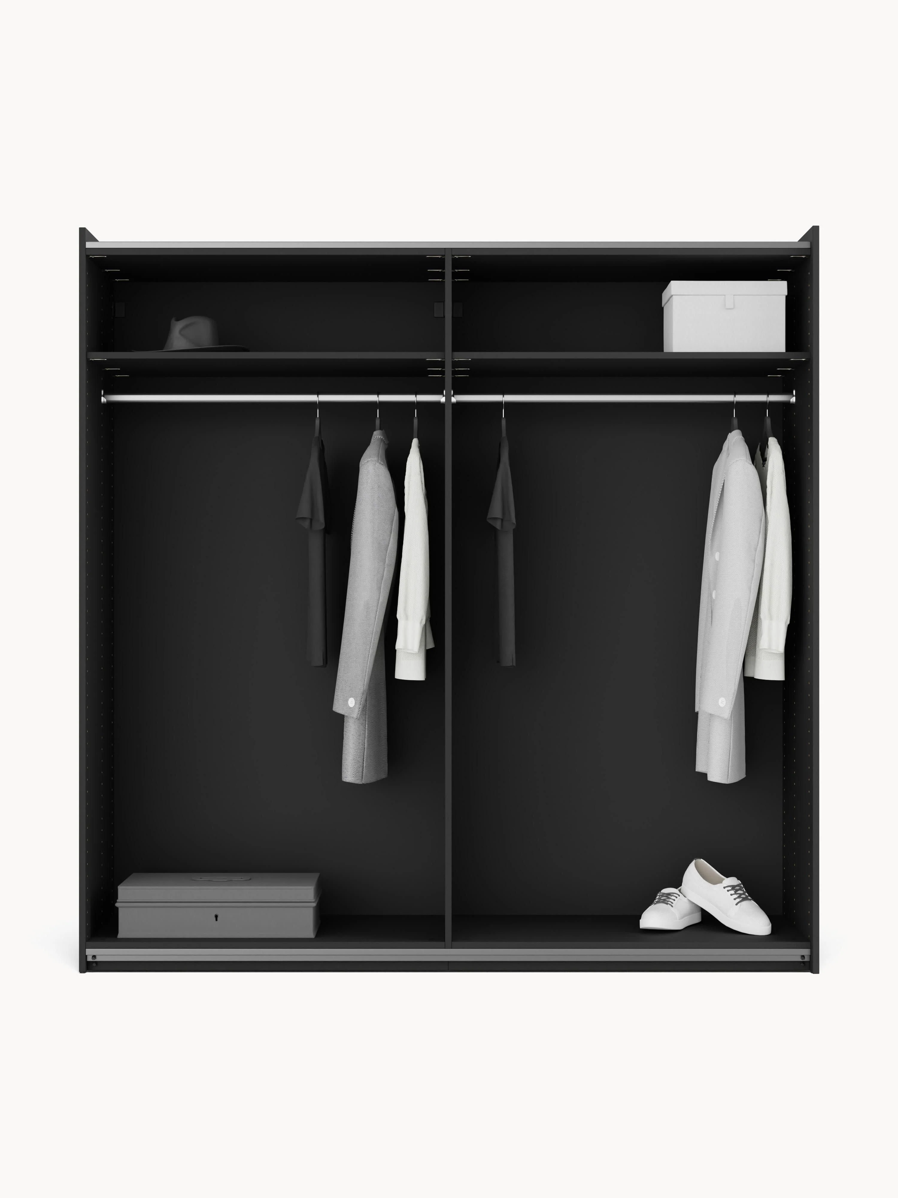 Modulaire schuifdeurkast Simone, 200 cm breed, diverse varianten