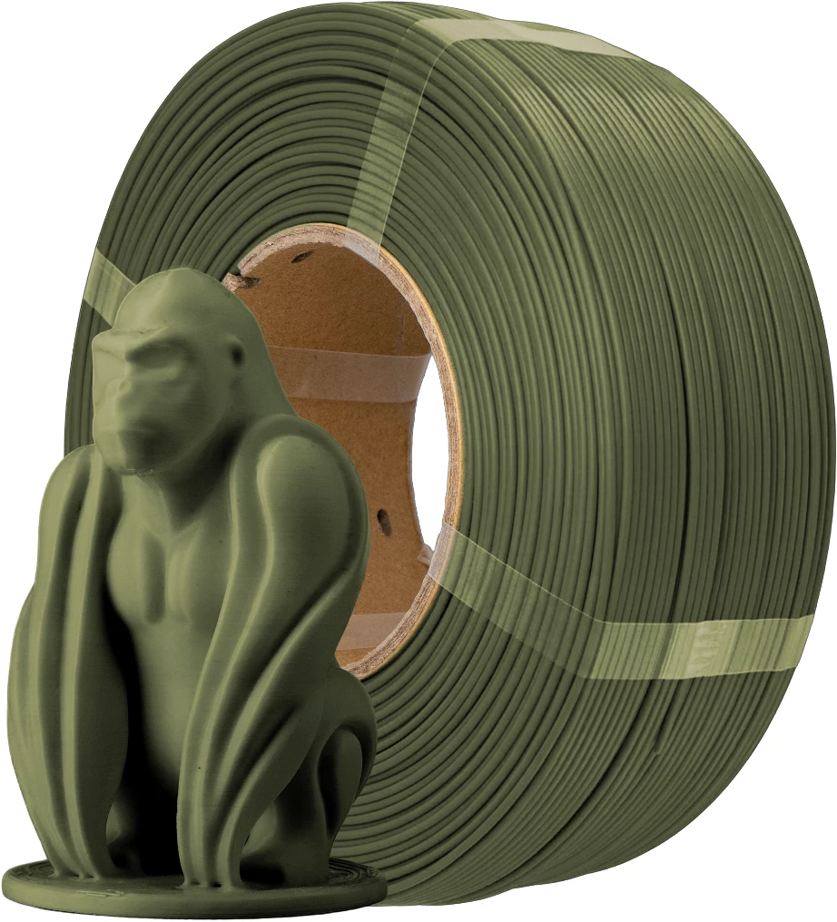 AzureFilm  PLA Refill Army Green, 1,75 mm / 1000 g    PLA mit guten mechanischen Eigenschaften, ohne Spule