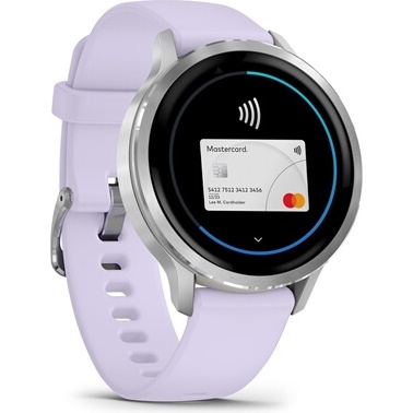 Montre connectée Garmin Venu 4 griset silver - bracelet silicone pervenche - 41mm