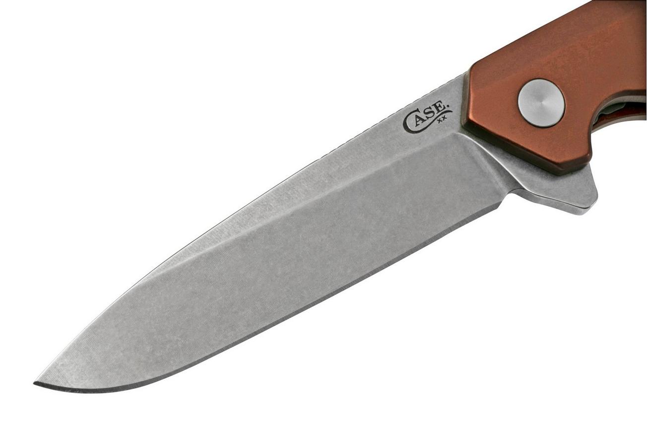 Case The Kinzua, Brown Anodized Aluminum, Spearpoint S35VN, 64692 zakmes