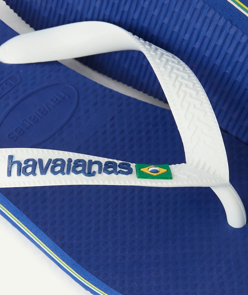 HAVAIANASTONGS GARÇON BLEU ET BLANCHES AVEC LOGO BRÉSIL