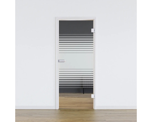 Pertura glazen deur Glera Strata 584 x 2085 x 8 mm Rechts voor Studio Office montage
