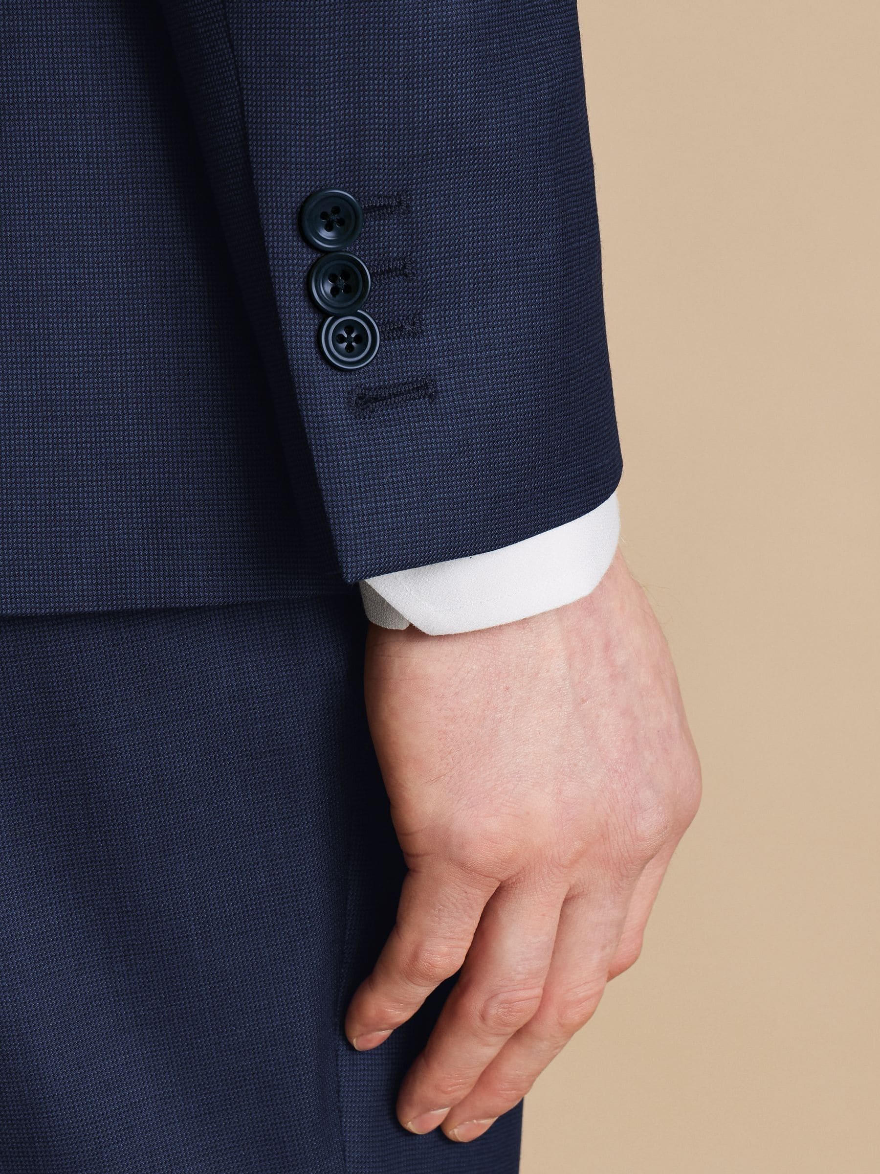 Charles Tyrwhitt Slim Fit End on End Travel Suit: Jacket