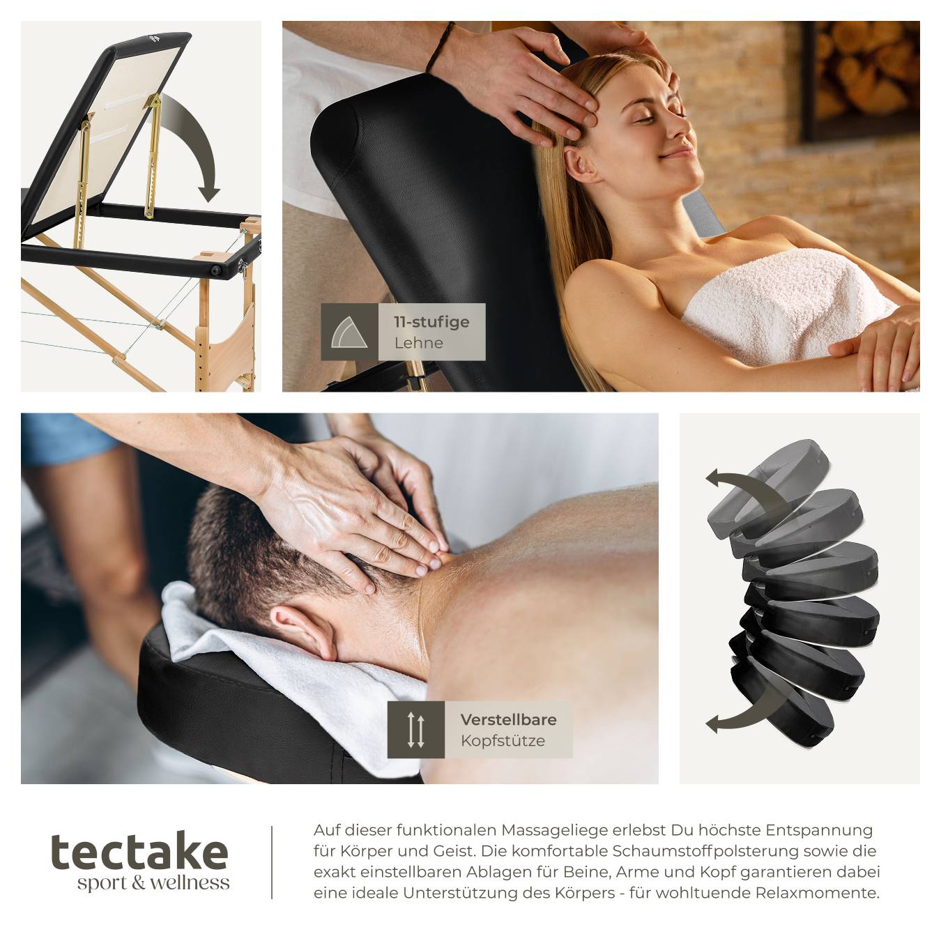 3 Zonen Massageliege-Set Daniel