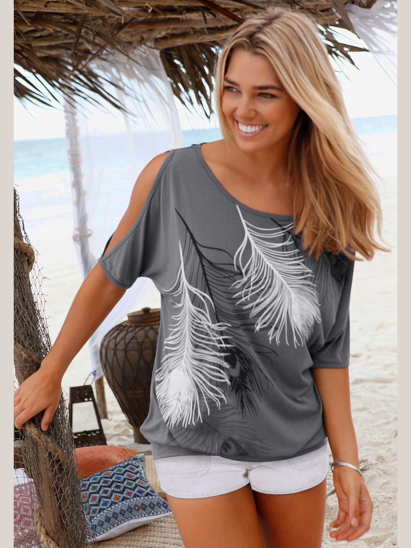 T-shirt de plage imprimé