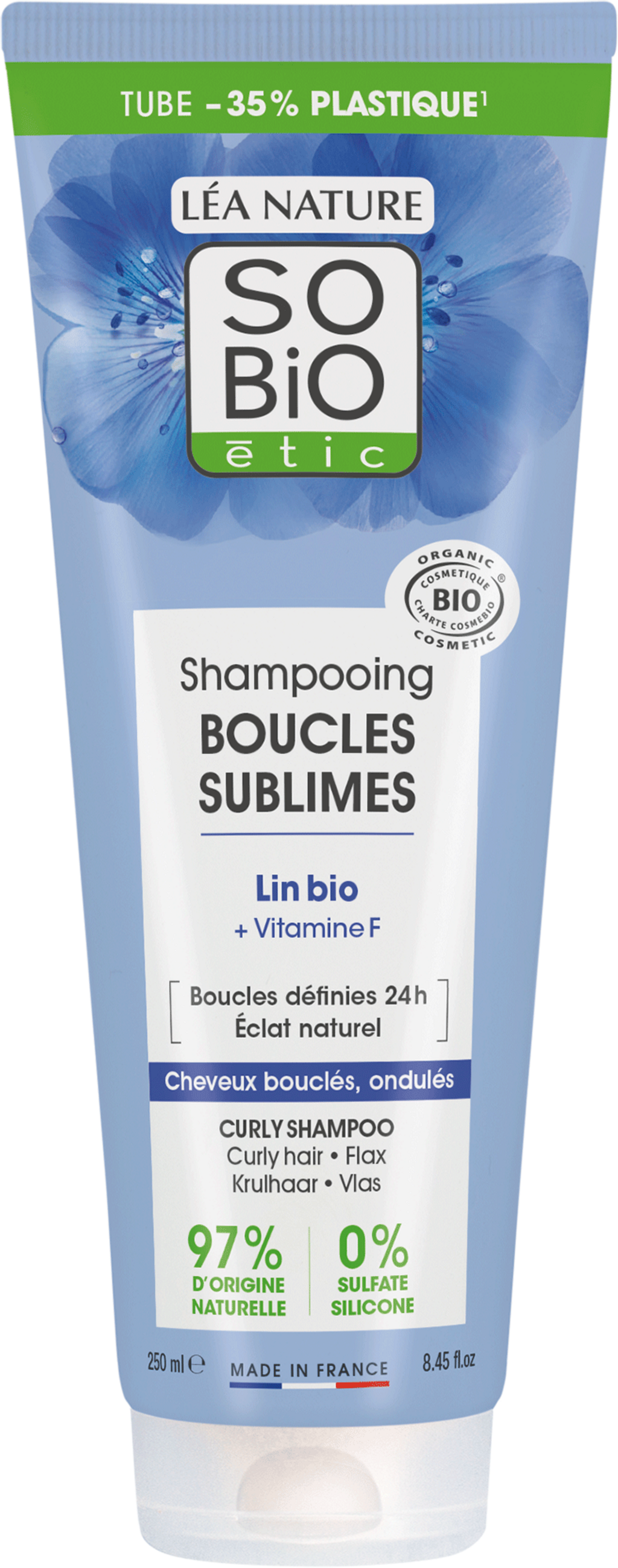 LÉA NATURE SO BiO étic  Locken-Shampoo Bio-Leinsamen & Vitamin F, 250 ml