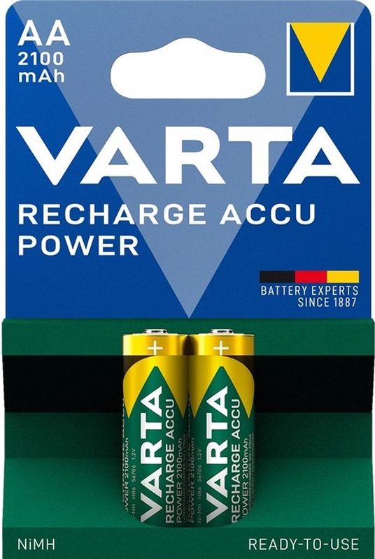 Varta - Recharge Accu Power - AA Batterijen - 2100 mAh - 2 Stuks
