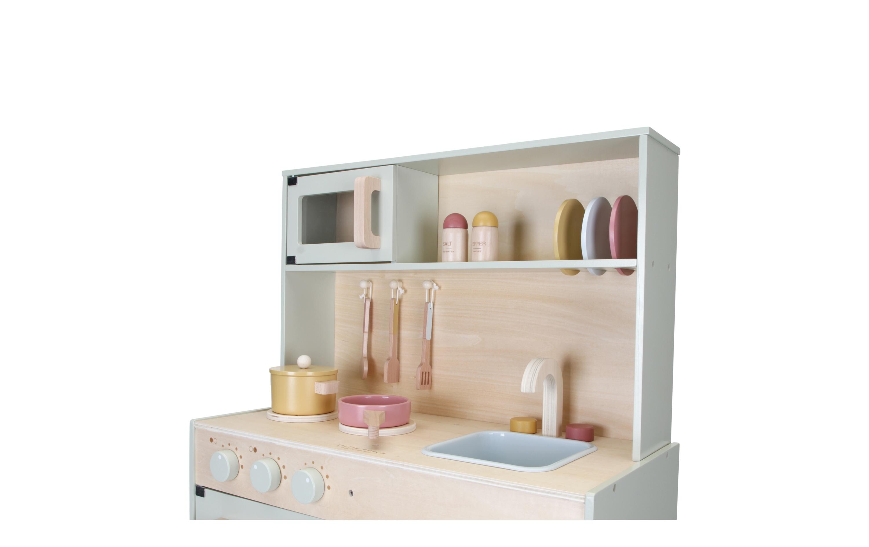 Kinderspielküche Mint<br>Spielküche aus Holz für Kinder mit Küchenzubehör