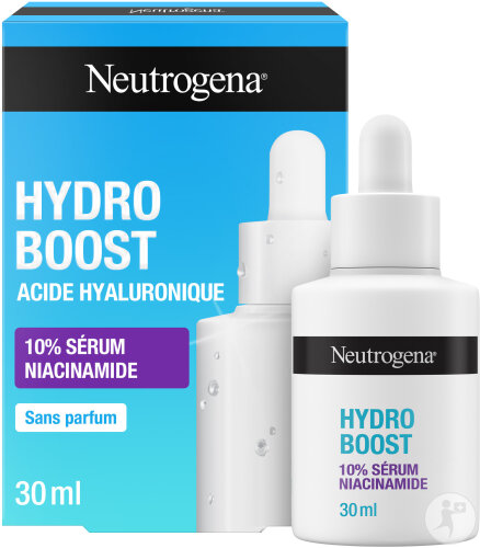 Neutrogena Hydro Boost Acide Hyaluronique Sérum 10% Niacinamide Flacon Compte-Gouttes 30ml