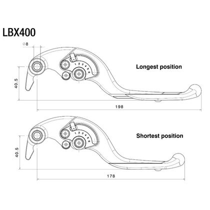 Levier de frein Rizoma Adjustable plus - Gris