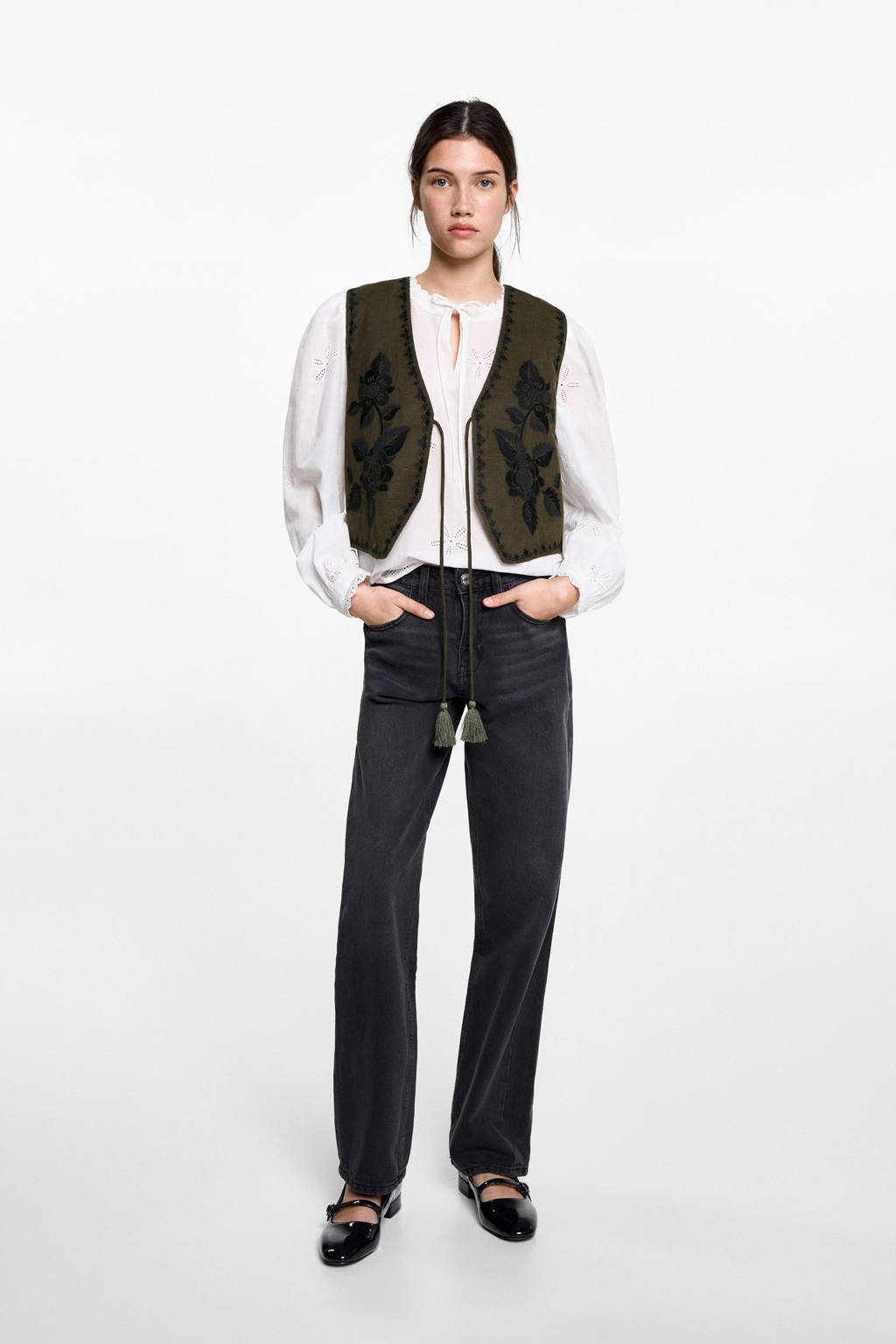 MANGO TEEN gilet groen