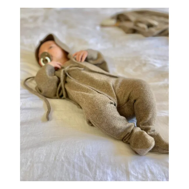 My Little Freckle Combinaison Cachemire Bio Babygrow | Camel