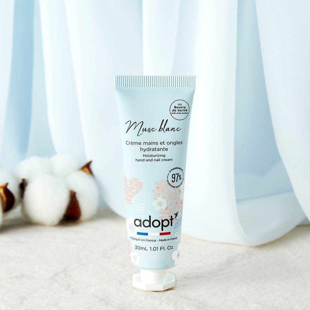 Musc blanc Crème mains et ongles hydratante 30ml