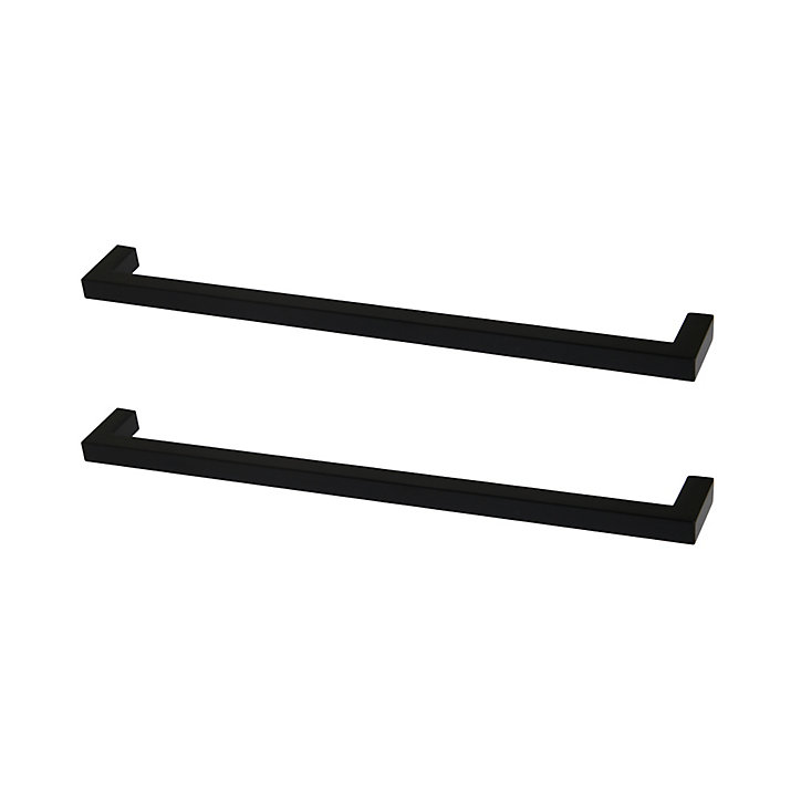Poignée de meuble de cuisine GoodHome Golpar noir L. 23,3 cm, 2 pièces