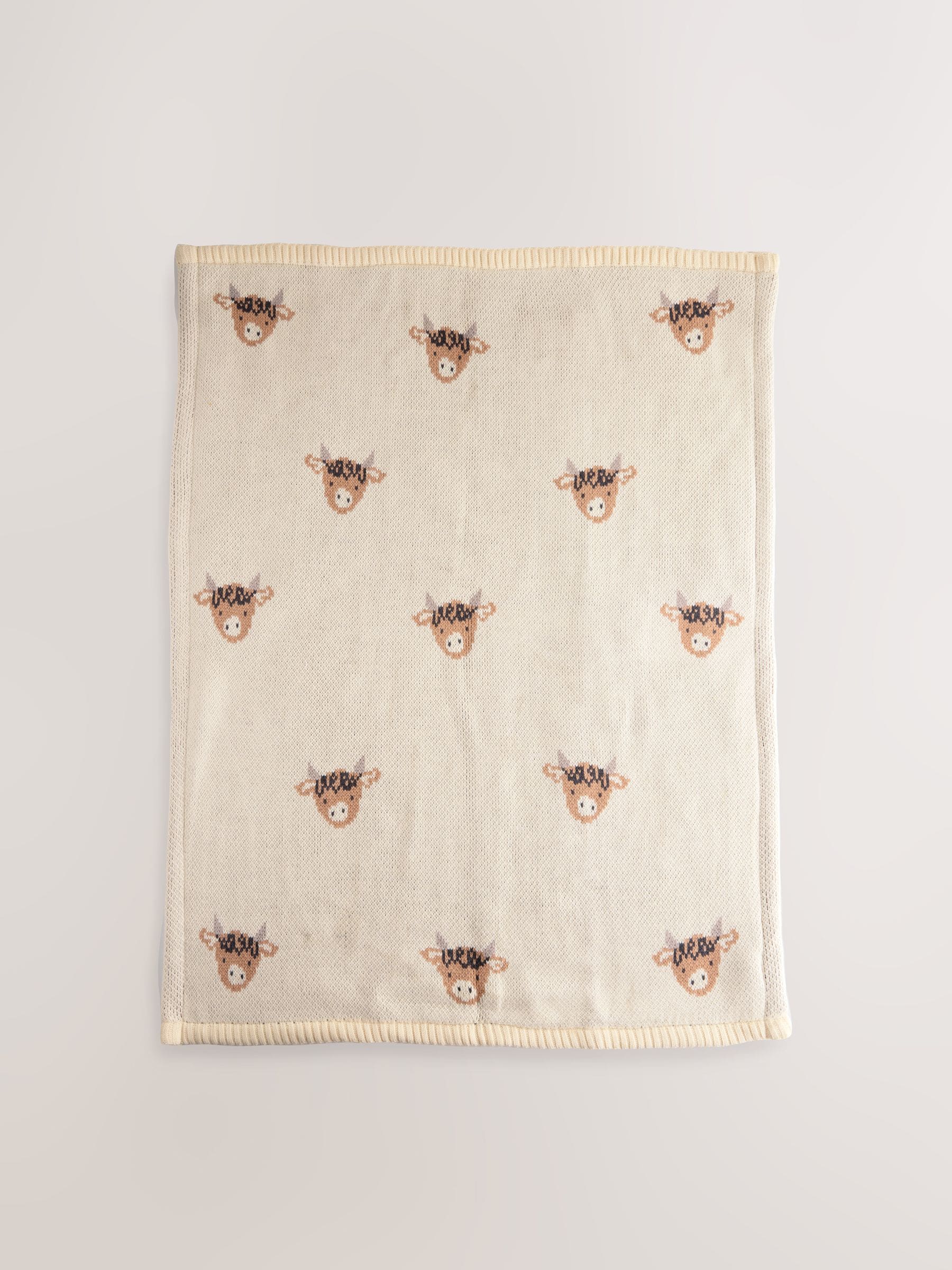 Gebreide babydeken met fleece voering