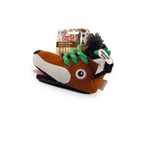 Pantufas de pelúcia marrom para cachorro da All for Paws Fox Doggy