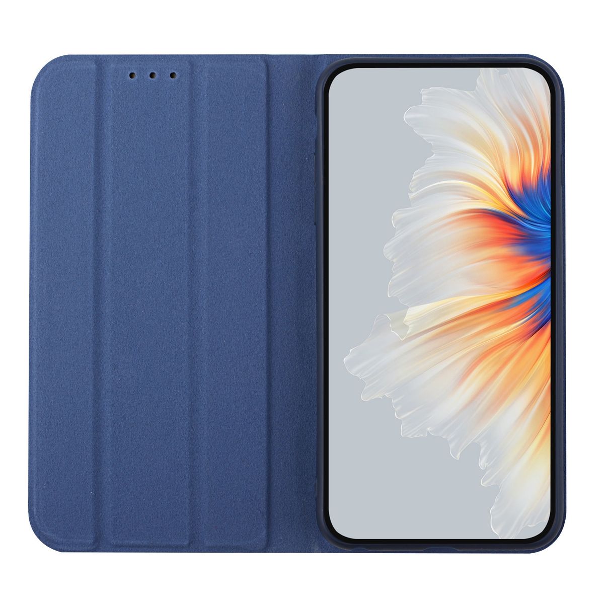 Hülle Handy Schutz für Apple iPhone 13 Pro Max Case Flip Cover Tasche Etuis Blau