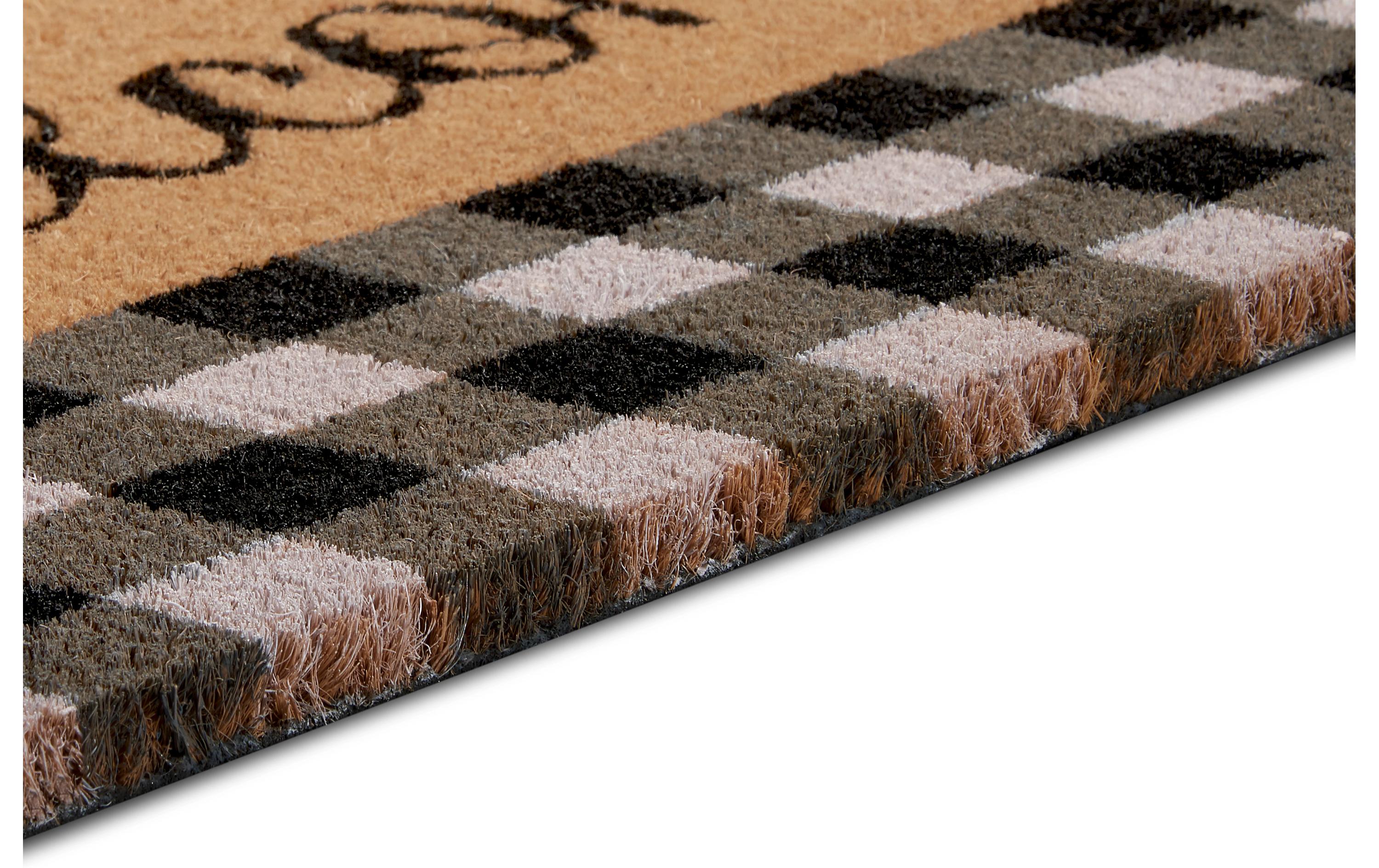 Fussmatte Welcome 45 cm x 70 cm, Braun/SchwarzRutschfeste Türmatte