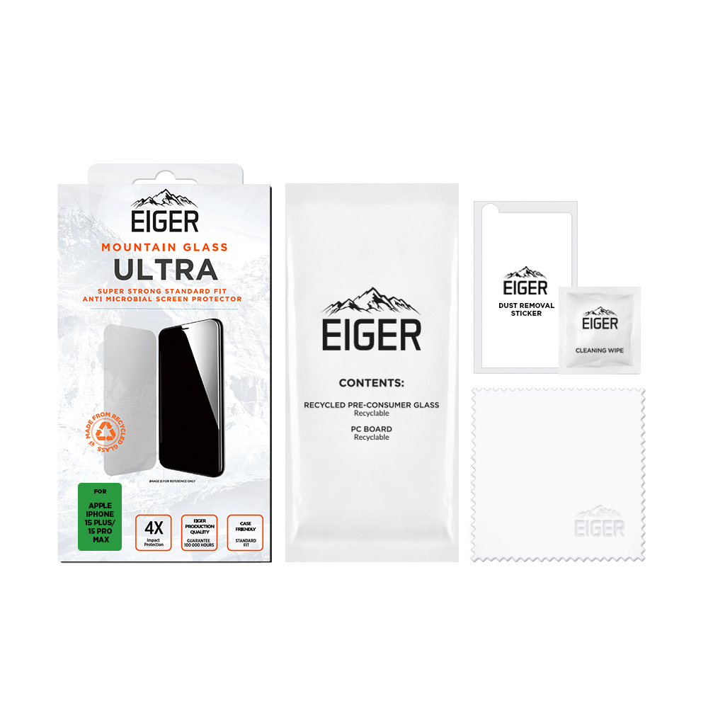 iPhone 16 Plus / 15 Pro Max / iPhone 15 Plus Mountainglass Ultra 2.5D Panzer Glas Display Schutz (EGMSP00249)