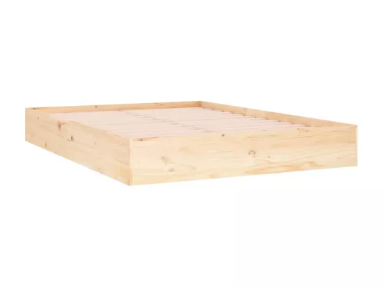 Cadre de lit bois massif 140x190 cm