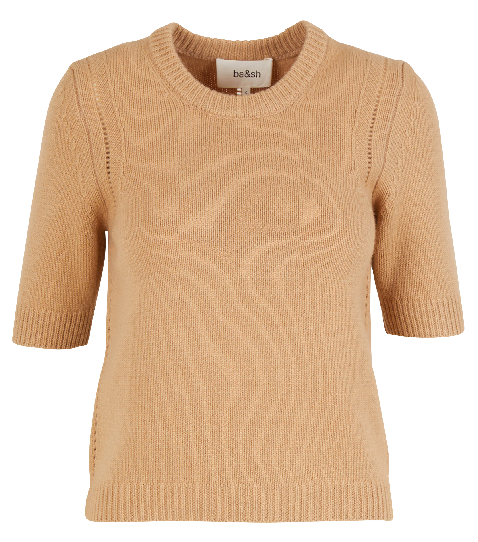 CACHMA - Pull manches courtes en cachemire | Marron