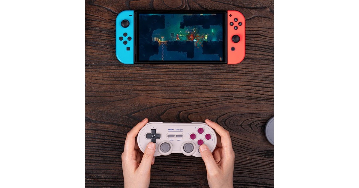 8BitDoSN30 Pro gamepad  (Lichtgrijs, Bluetooth, USB, Pc, Nintendo Switch / Switch 2)
