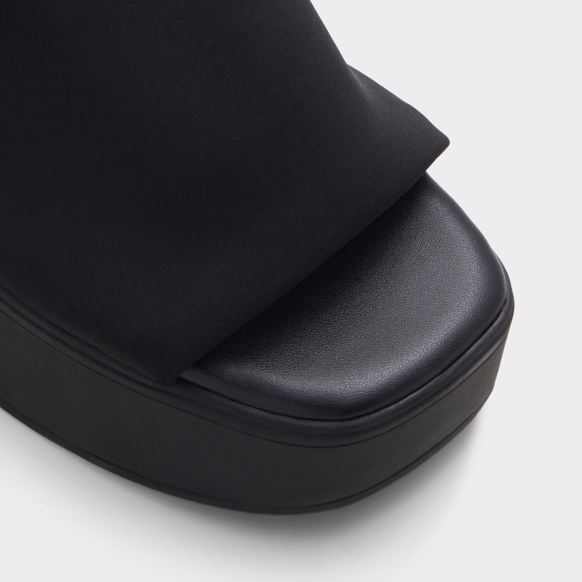 Maysee Black Textile Women Mule Shoes