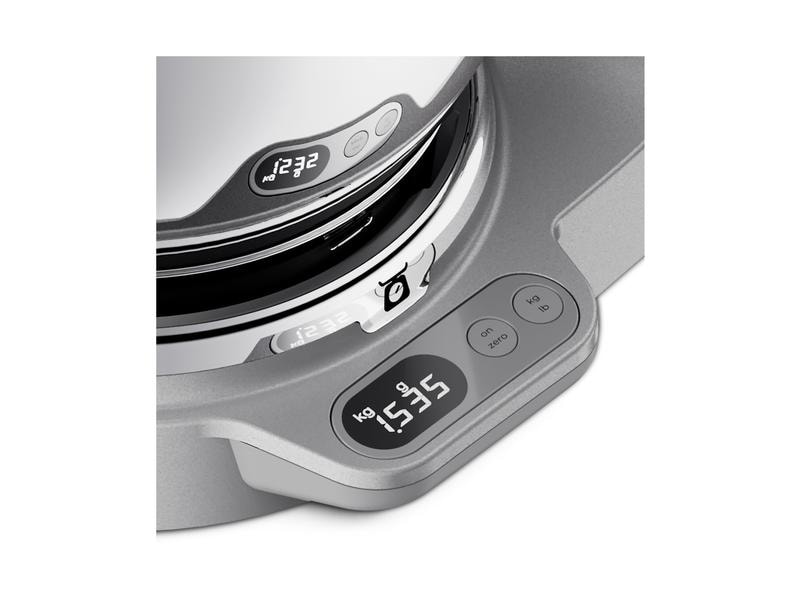 Kenwood Küchenmaschine Chef Baker KVC85.004SI Silber Küchenmaschine mit integrierte Waage und Timerfunktion