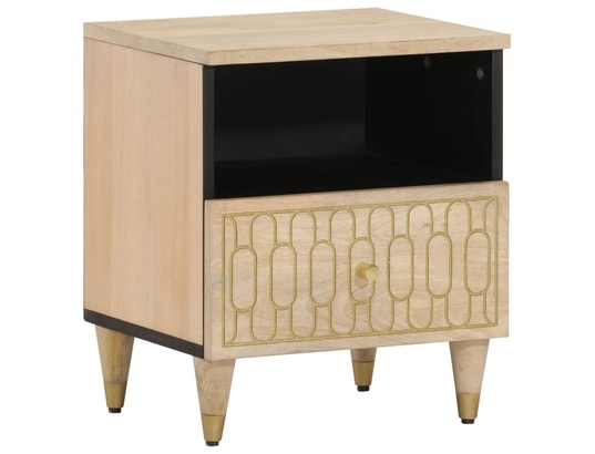 VIDAXL - Tables de chevet 2 pcs 40x33x46 cm bois de manguier solide