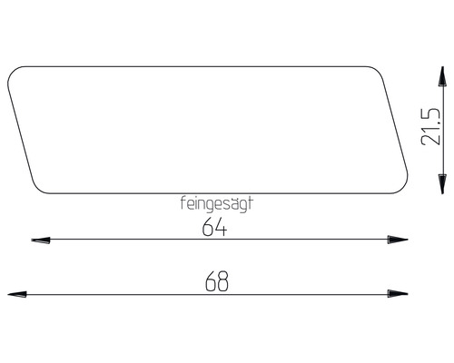 Ruitvormige sparrenlijst, drukbehandeld met vergrijzingsbeits, 21,5 x 68 x 2080 mm