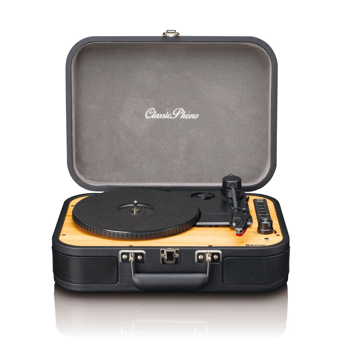 LENCO TT-116 Koffer-Plattenspieler Retro-Stil BT USB, schwarz