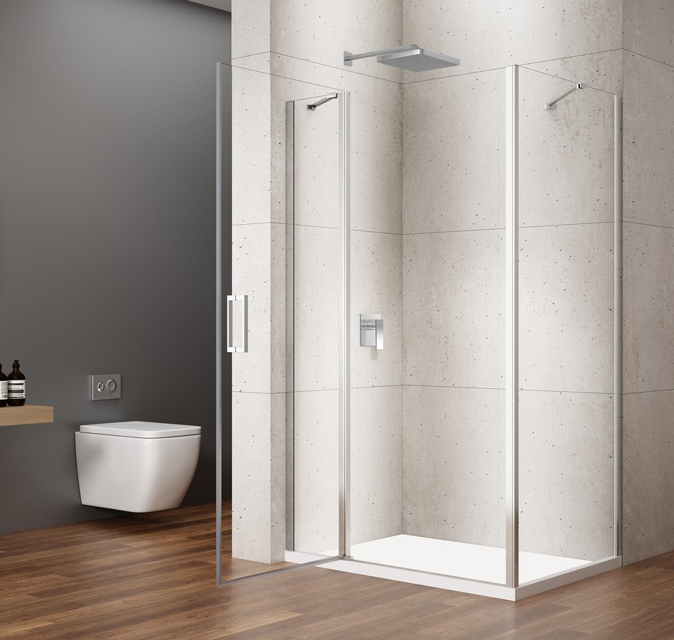 Gelco Loro douchecabine met draaideur 80x90cm chroom