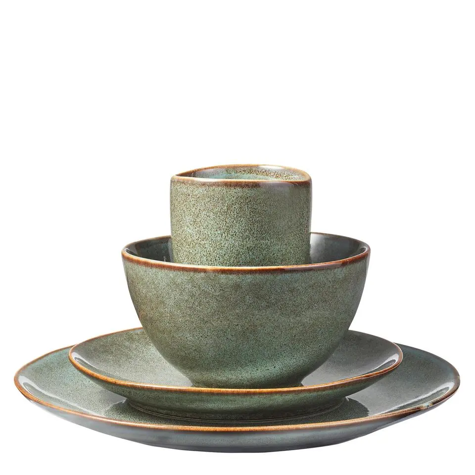 Mica Decorations Tabo Serviesset 4 persoons Keramiek Groen
