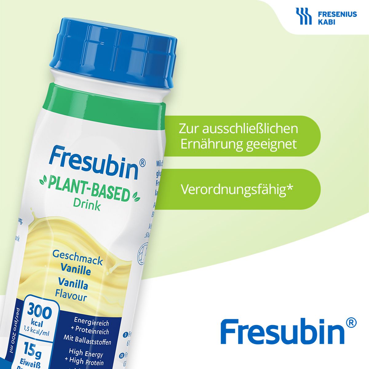Fresubin Plant-Based Trinknahrung Vanille | Vegane Aufbaukost reich an Vitamin D und Eiweiß