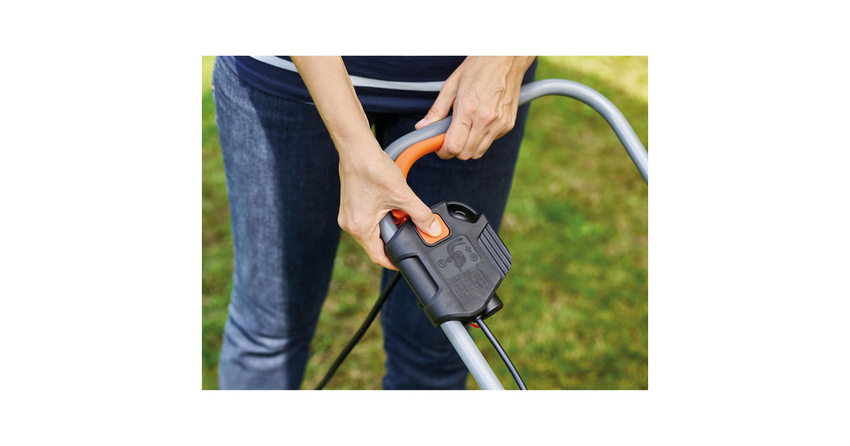 BLACK+DECKER1000W 32cm Grasmaaier + 250W Grastrimmer  (Zwart/oranje, gazons tot 250m²)