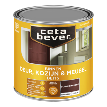 CetaBever Deur, Kozijn & Meubelbeits zijdeglans transparant donker mahonie 250 ml