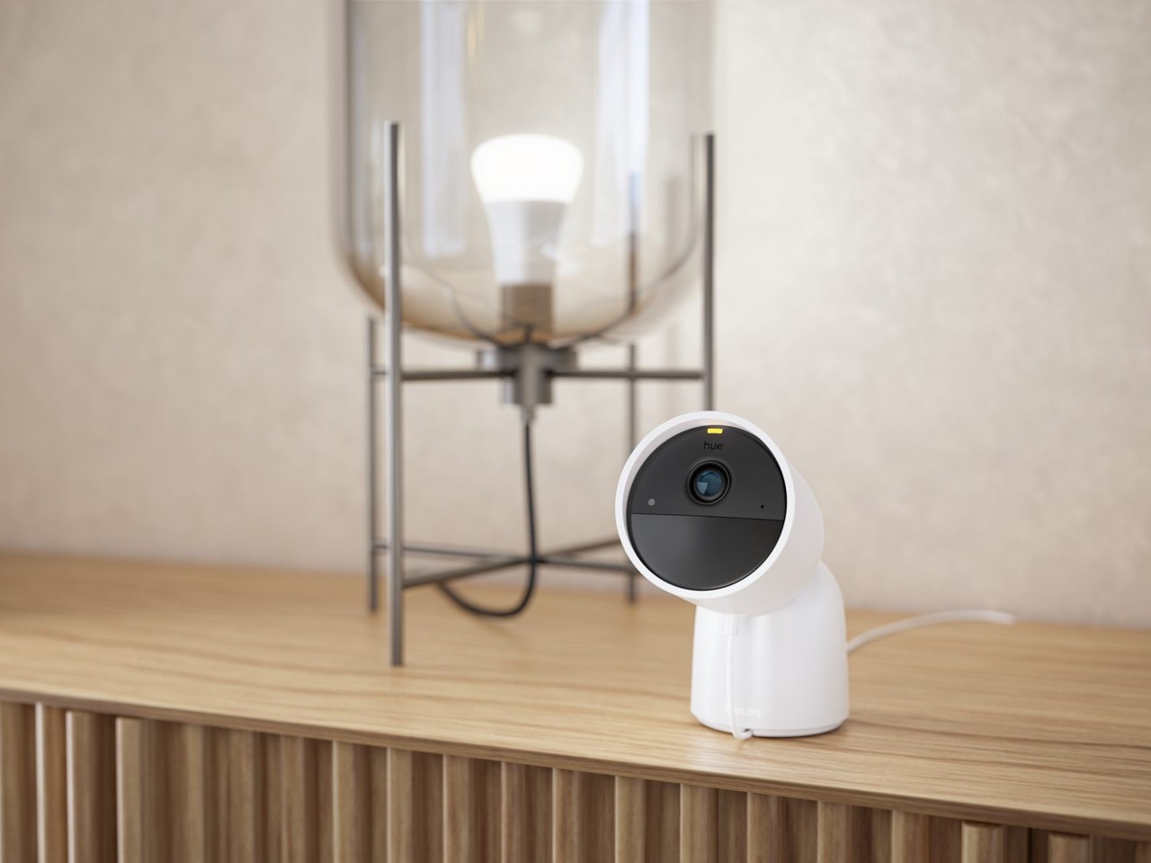Philips Hue - 2x Secure Kamera Kablet med Bordstativ EU - White - Bundle