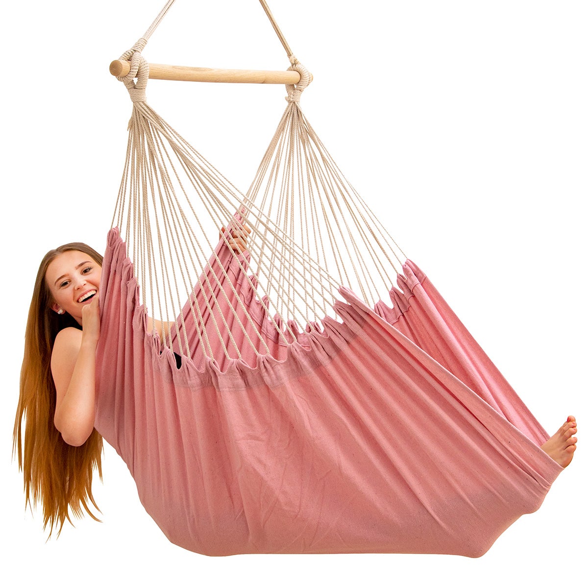 XXL Hangstoel Relaxstoel 185x130cm tot 150kg in Roze