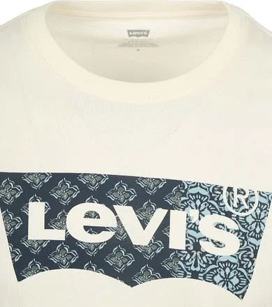 Levi's T-Shirt Graphic Logo Bandana Beige 22491-1811 kopen
