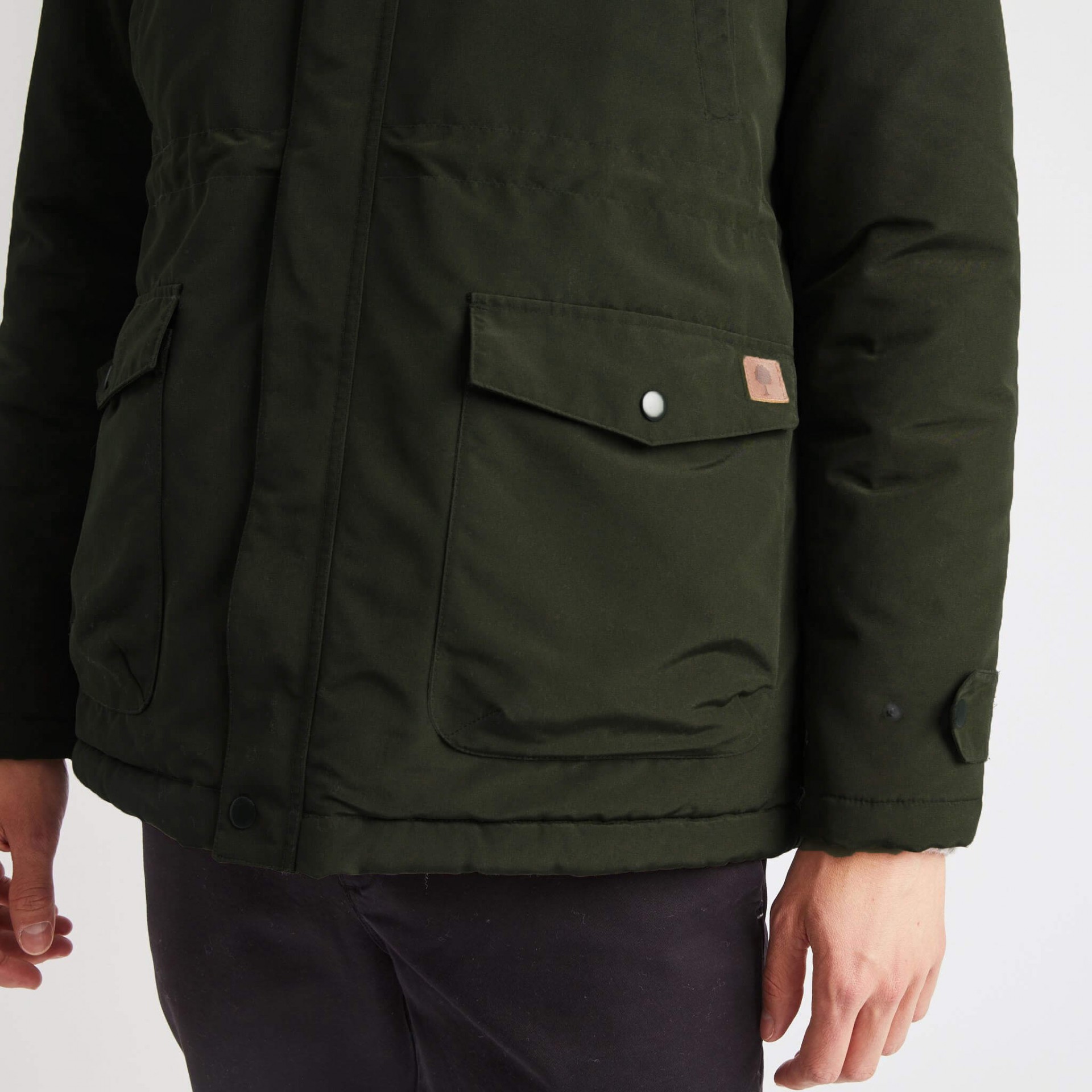 Parka kaki coton et polyester recyclé - modèle Vernon