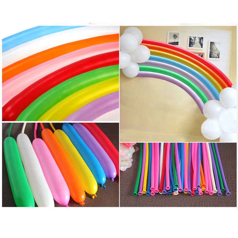 (100er Set) Modellier Ballons Party Luftballons - Div. Farben