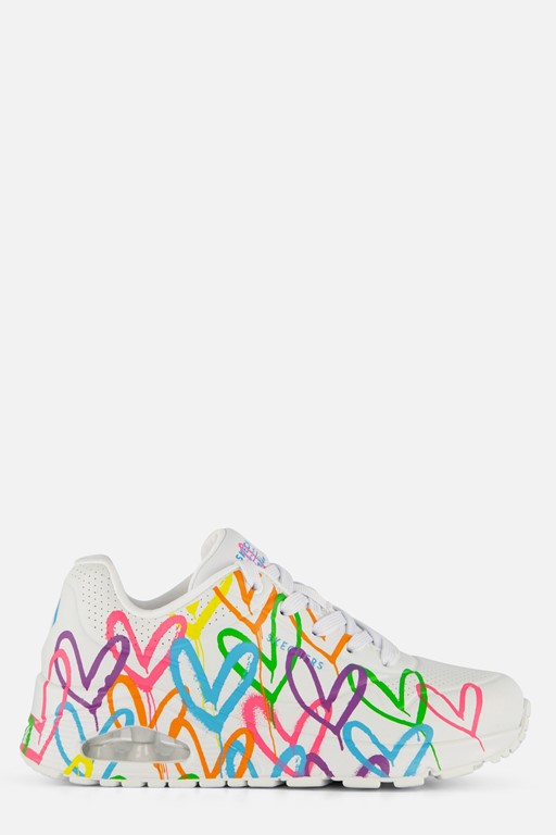 Skechers Uno Highlight Love Sneakers wit