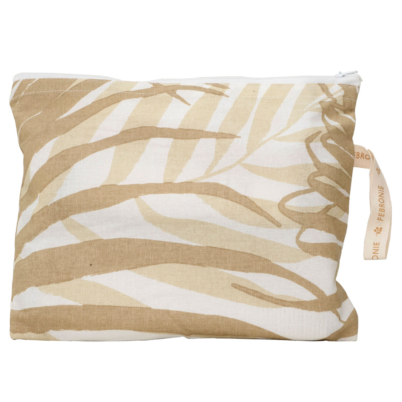 Febronie Pochette de plage en Coton Jungle sable - 28x21 cm