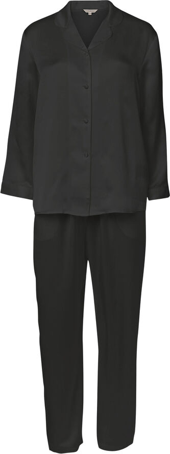 Lady Avenue Silke Pyjamas Sort