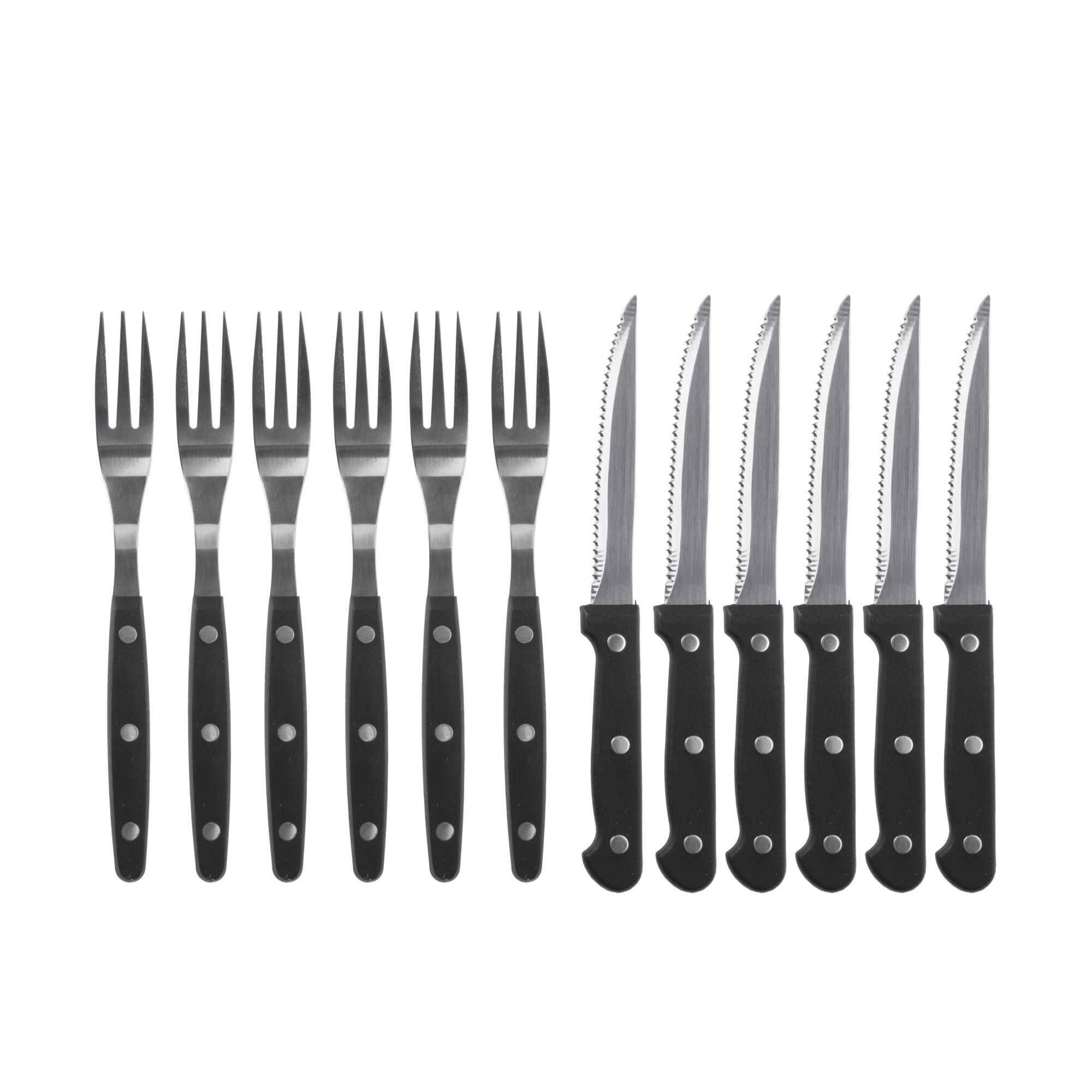 Steakmesser und Gabel 12-teilig