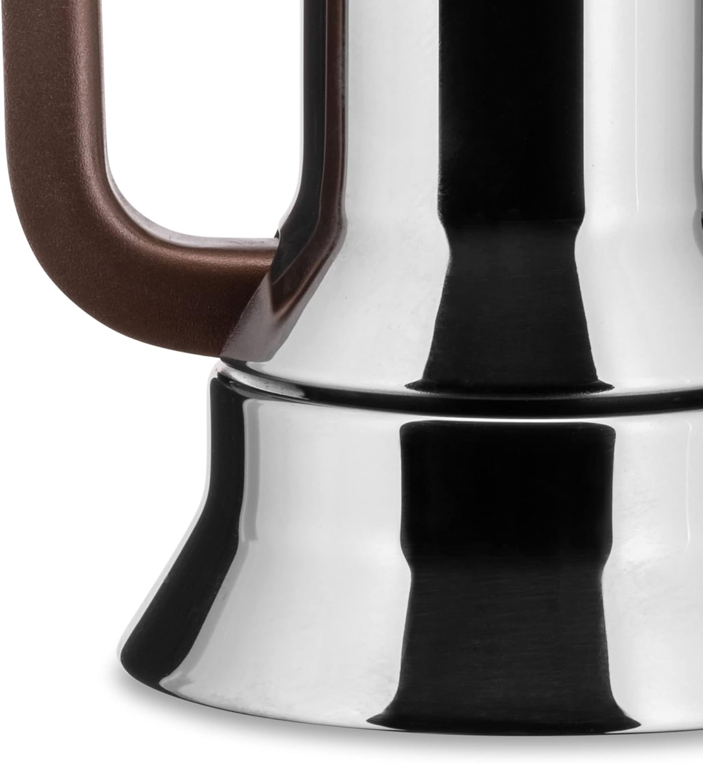 Alessi Espressomaschine 3.Tassen für Induktion Edelstahl, silber, 7 x 11.5 x 14 cm, 9090/3