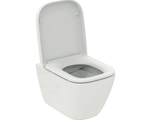 Ideal Standard wandclosetset i.life S, randloos, glanzend wit, met toiletzitting T473801