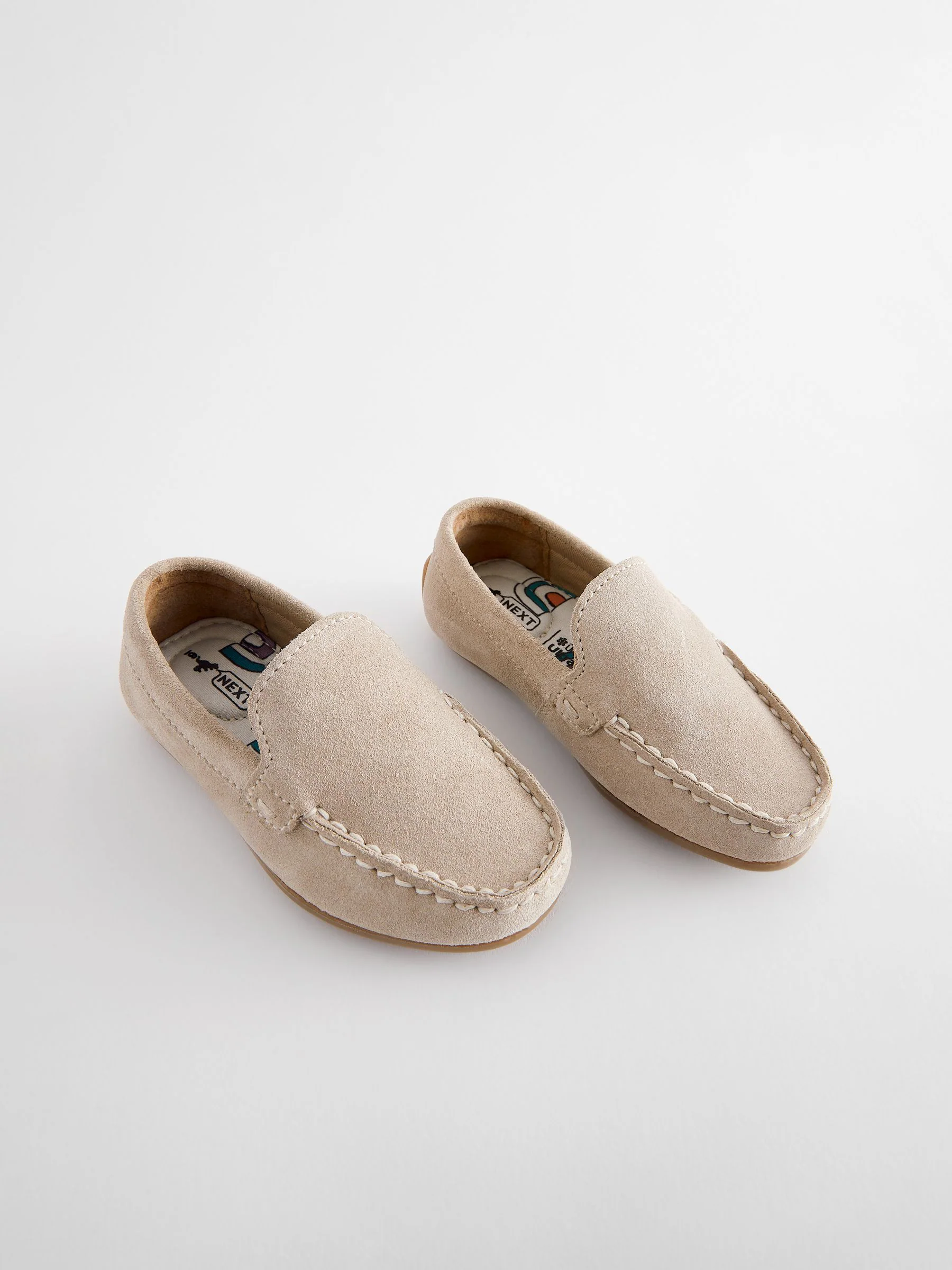 Naturel kiezelkleur - Suède instapschoenen