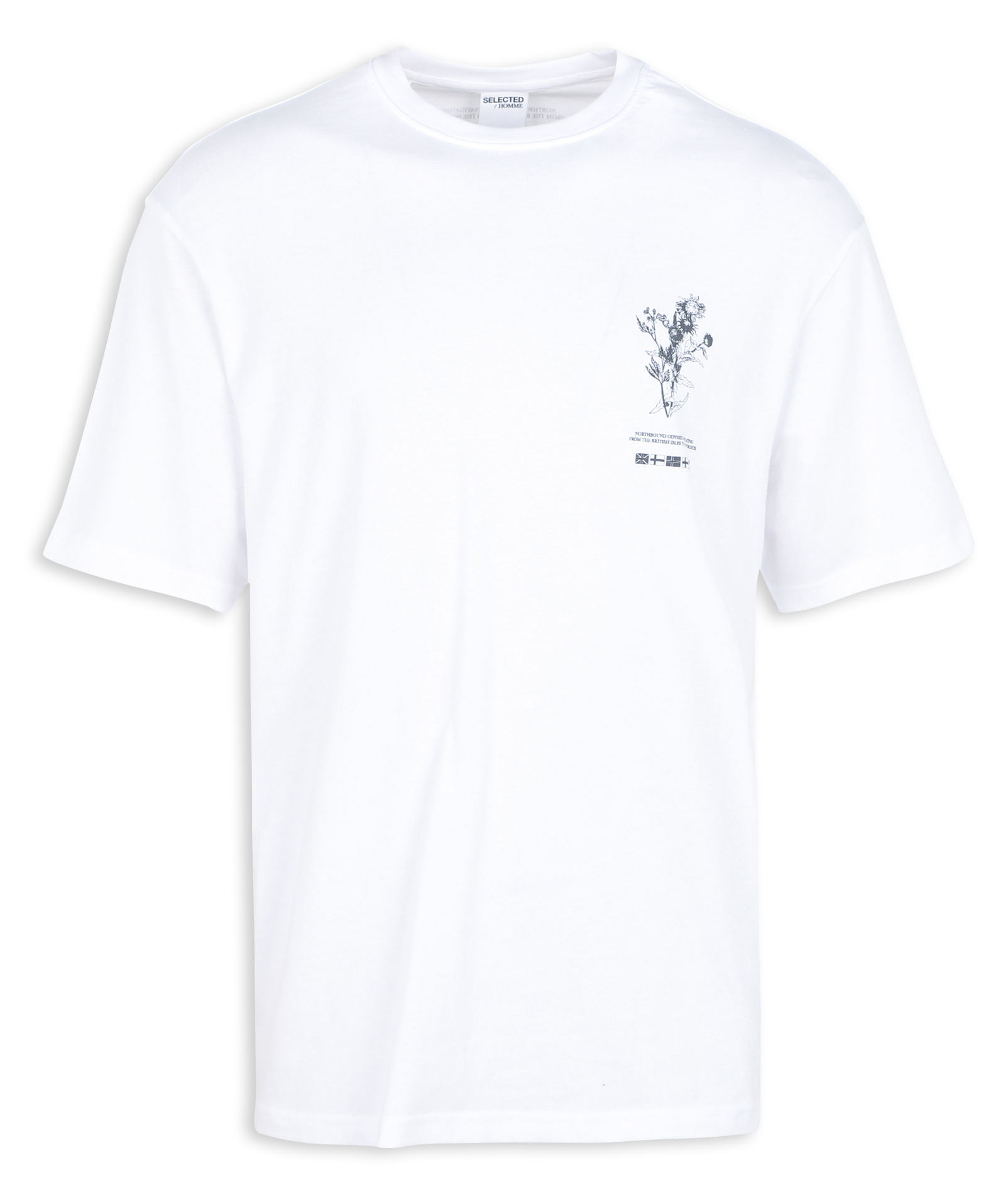 LOOSEALP - Tee-shirt col rond ample en coton bio | Blanc